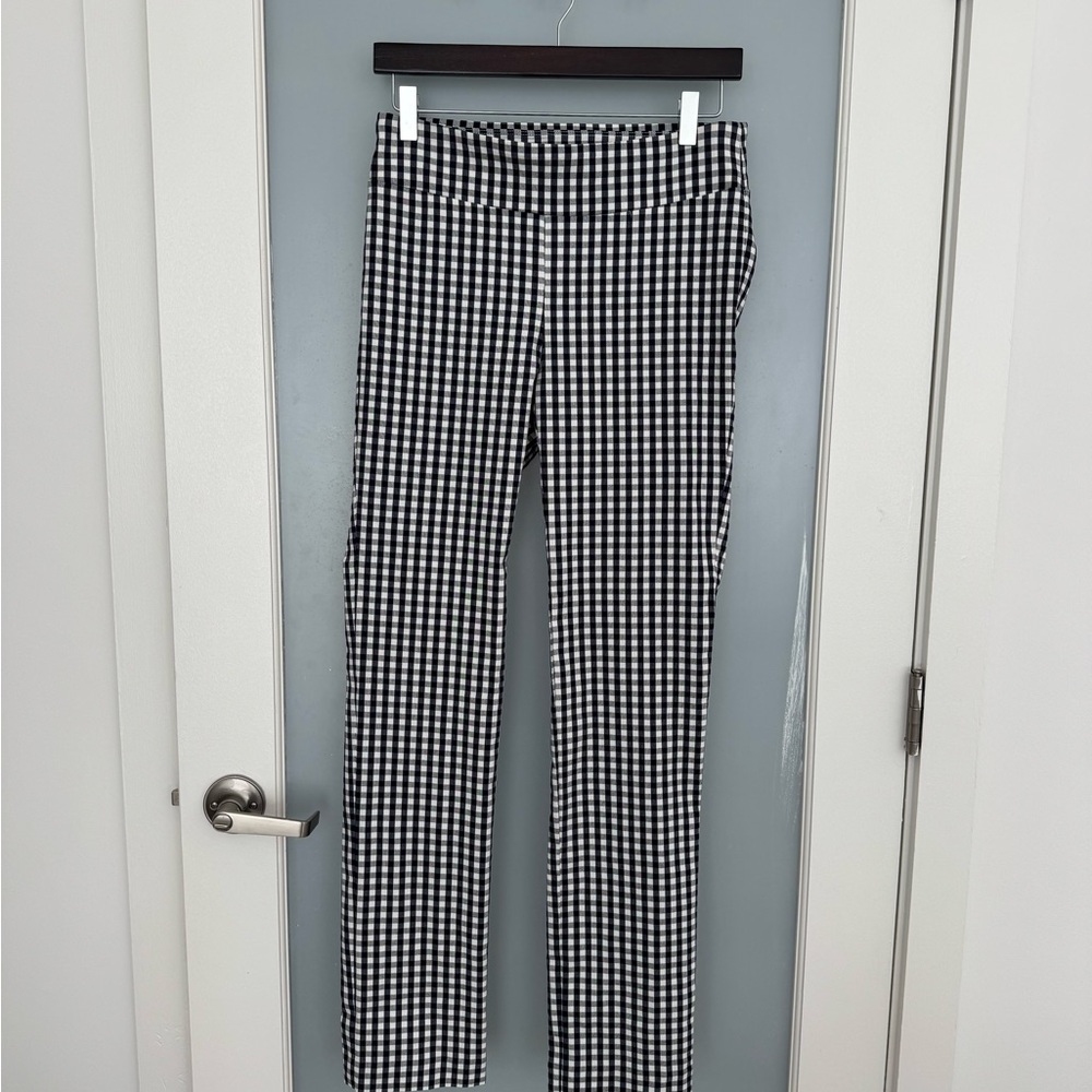 Navy and White Gingham J. McLaughlin Women's Pants